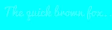 Image with Font Color 33FFFF and Background Color 00FFFF
